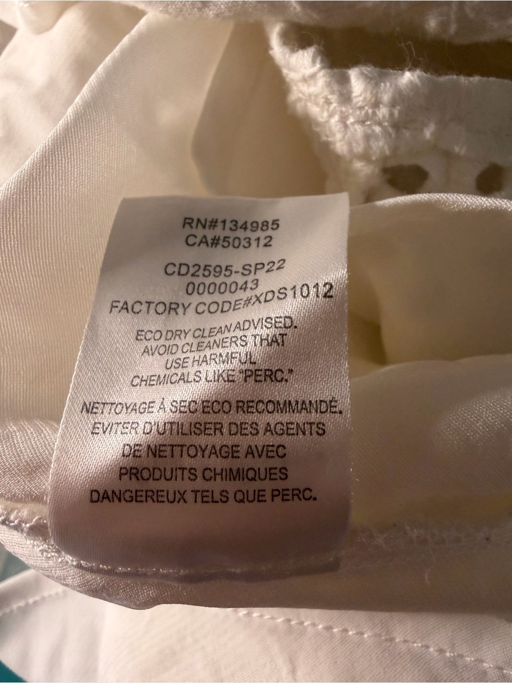 For Love & Lemons Becca Eyelet Mini Dress White Size XS - Picture 8 of 8